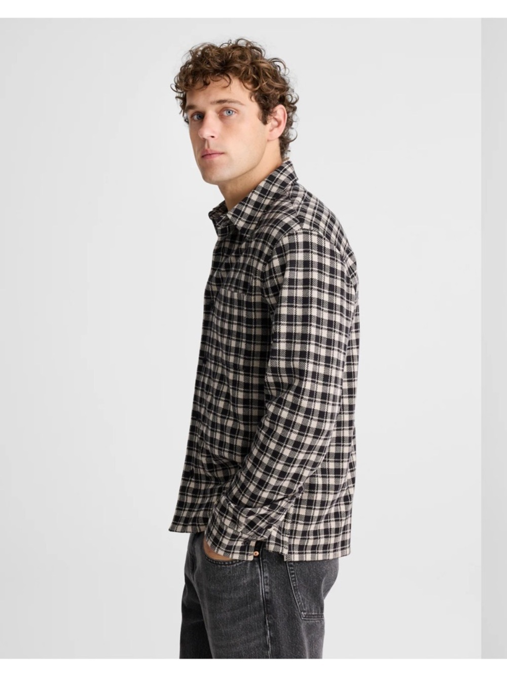 Madewell The Devoe Knit Shirt ~long Sleeve Button-Up Size S - Picture 5 of 13
